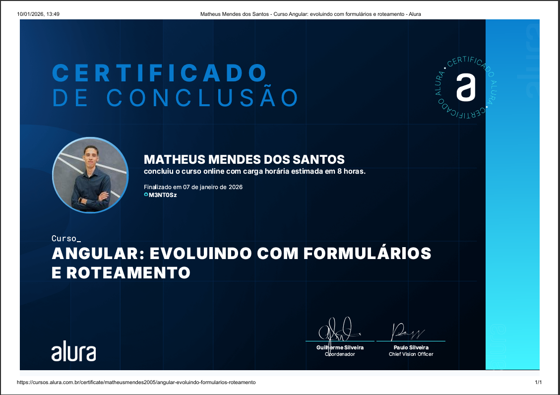 Angular: evoluindo com formulários e roteamento